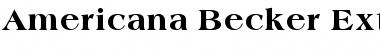 Download Americana Becker Ext Bold Regular Font Title Preview