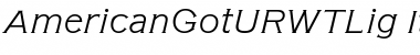 Download AmericanGotURWTLig Italic Font Title Preview