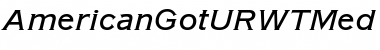 Download AmericanGotURWTMed Italic Font Title Preview