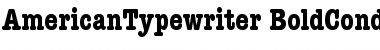 Download AmericanTypewriter BoldCond Font Title Preview
