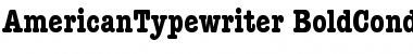 Download AmericanTypewriter BoldCondA Font Title Preview
