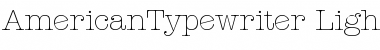 Download AmericanTypewriter LightA Font Title Preview