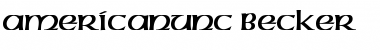 Download AmericanUnc Becker Regular Font Title Preview