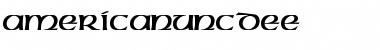 Download AmericanUncDEE Regular Font Title Preview