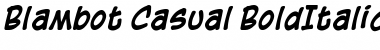 Download Blambot Casual BoldItalic Font Title Preview