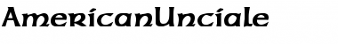 Download AmericanUnciale Regular Font Title Preview