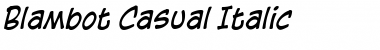 Download Blambot Casual Italic Font Title Preview