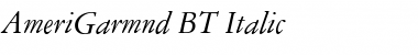 Download AmeriGarmnd BT Italic Font Title Preview