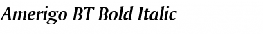 Download Amerigo BT Bold Italic Font Title Preview