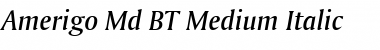 Download Amerigo Md BT Medium Italic Font Title Preview