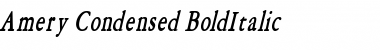 Download Amery Condensed BoldItalic Font Title Preview