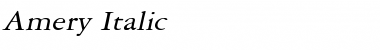 Download Amery Italic Font Title Preview