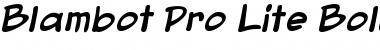 Download Blambot Pro Lite Bold Font Title Preview