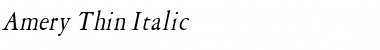 Download Amery Thin Italic Font Title Preview