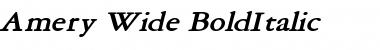 Download Amery Wide BoldItalic Font Title Preview