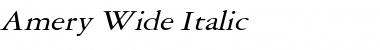 Download Amery Wide Italic Font Title Preview