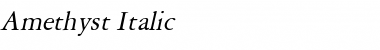 Download Amethyst Italic Font Title Preview