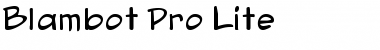 Download Blambot Pro Lite Regular Font Title Preview