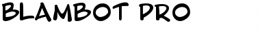 Download Blambot Pro Regular Font Title Preview