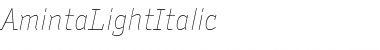 Download AmintaLightItalic Regular Font Title Preview
