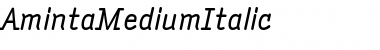 Download AmintaMediumItalic Regular Font Title Preview