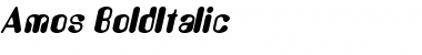 Download Amos BoldItalic Font Title Preview