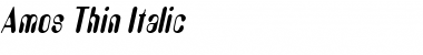 Download Amos Thin Italic Font Title Preview