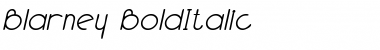 Download Blarney BoldItalic Font Title Preview