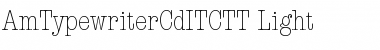 Download AmTypewriterCdITCTT Light Font Title Preview
