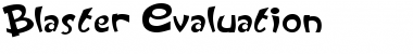 Download Blaster Evaluation Font Title Preview