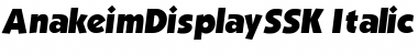 Download AnakeimDisplaySSK Italic Font Title Preview