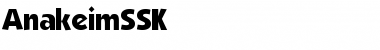 Download AnakeimSSK Regular Font Title Preview