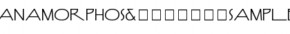 Download Anamorphos饠sample Regular Font Title Preview