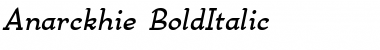 Download Anarckhie BoldItalic Font Title Preview