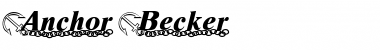 Download Anchor Becker Normal Font Title Preview