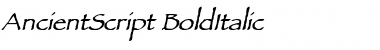 Download AncientScript BoldItalic Font Title Preview