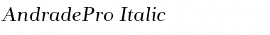 Download Andrade Pro Italic Font Title Preview