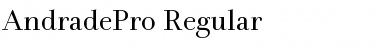 Download Andrade Pro Regular Font Title Preview