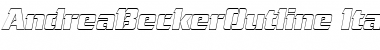 Download AndreaBeckerOutline Italic Font Title Preview