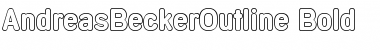 Download AndreasBeckerOutline Bold Font Title Preview
