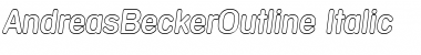Download AndreasBeckerOutline Italic Font Title Preview