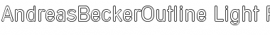 Download AndreasBeckerOutline-Light Regular Font Title Preview