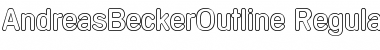 Download AndreasBeckerOutline Regular Font Title Preview