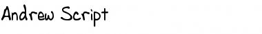 Download AndrewScript Regular Font Title Preview