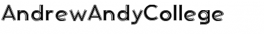 Download AndrewAndyCollege Regular Font Title Preview