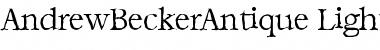 Download AndrewBeckerAntique-Light Regular Font Title Preview