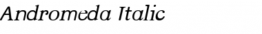 Download Andromeda Medium Italic Font Title Preview
