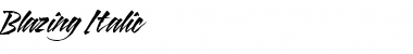 Download Blazing Italic Font Title Preview