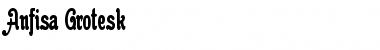 Download Anfisa Grotesk Regular Font Title Preview