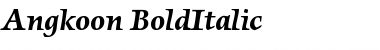 Download Angkoon-BoldItalic Regular Font Title Preview